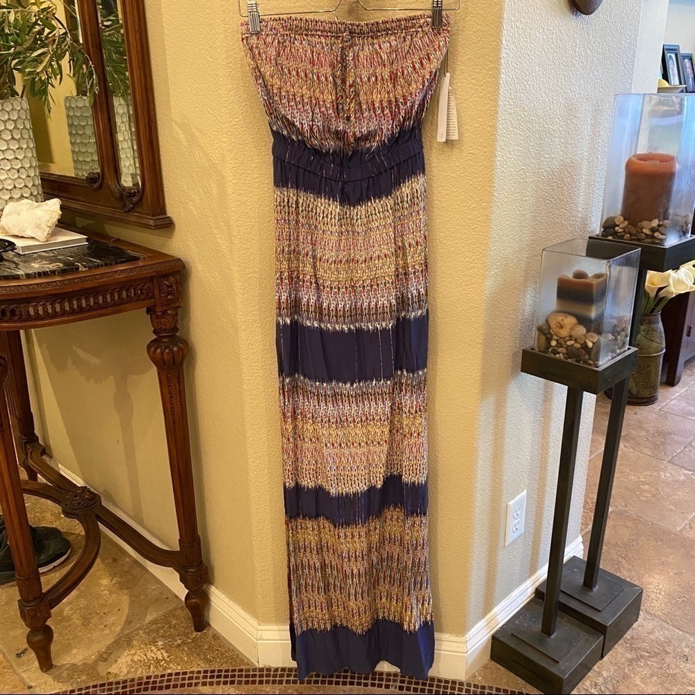 NWT~TWELFTH STREET By Cynthia Vincent Women Strapless Pattern Maxi Dress-Petite